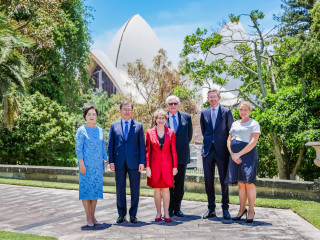 President of Korea Moon Jae in visits Governor of NSW Margaret Beazley at Government House Sydney Salty Dingo 2021 022715CG022715