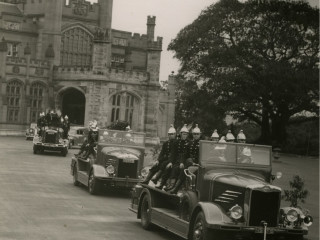 NSW Fire Brigade visiting Government House c1940